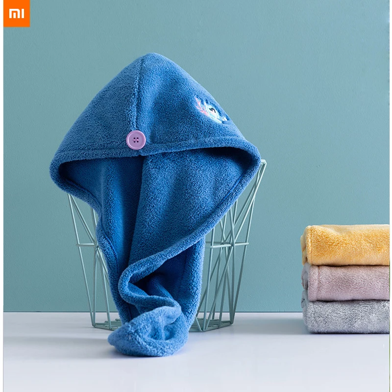 Шапка для сушки волос xiaomi youpin быстросохнущее полотенце шапка ванны из микрофибры