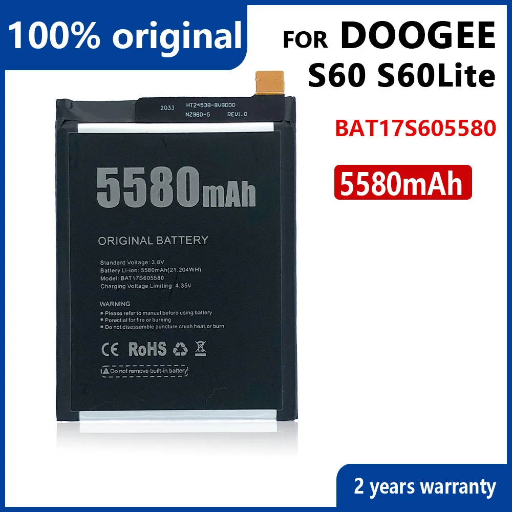 

100% Original 5580mAh S60 For DOOGEE S60 BAT17M15580 BAT17S605580 Mobile Phone In stock New High Quality Battery+Tracking Number