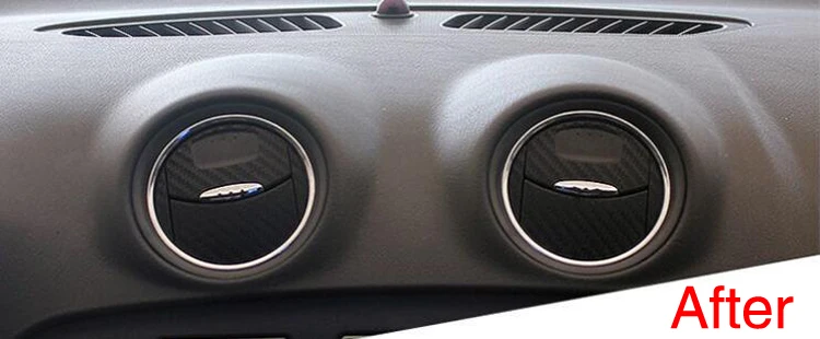 Автомобильные аксессуары углеродное волокно наклейки на выход кондиционера