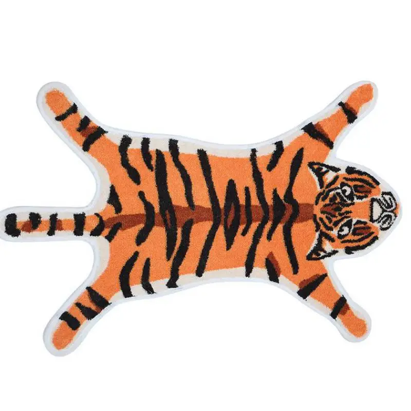 

Plush Carpet Rugs Home Decorations Absorbent Non-slip Bath Mat Creativity Cartoon Tiger Door Mats Indoor Floor Mat Kitchen Mat