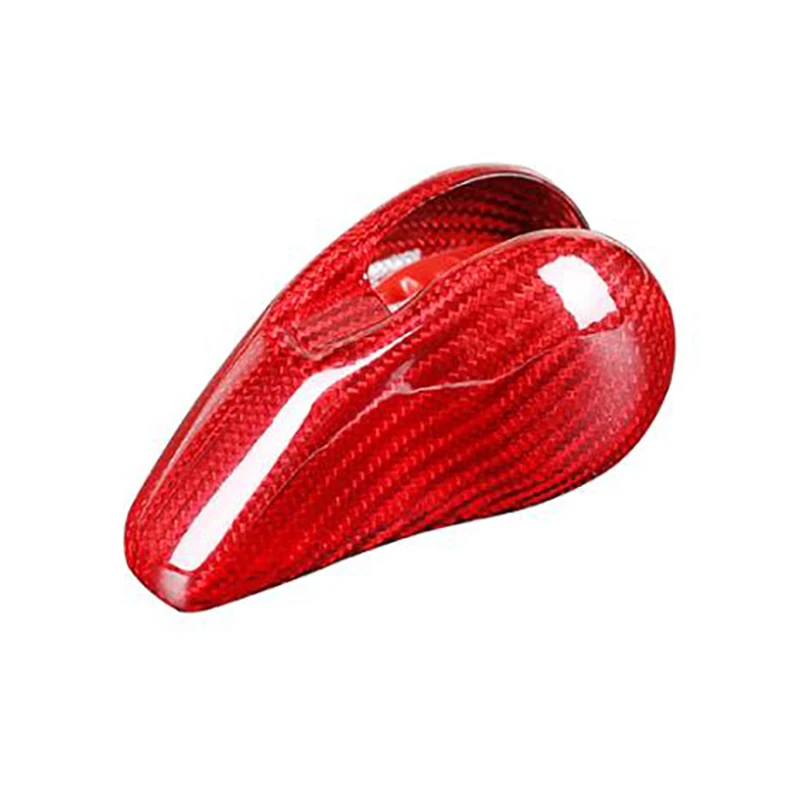 

Car Carbon Fiber Red Gear Shift Knob Cover Trim For-Porsche Macan Panamera Boxster Cayman 718 911 2014-2020