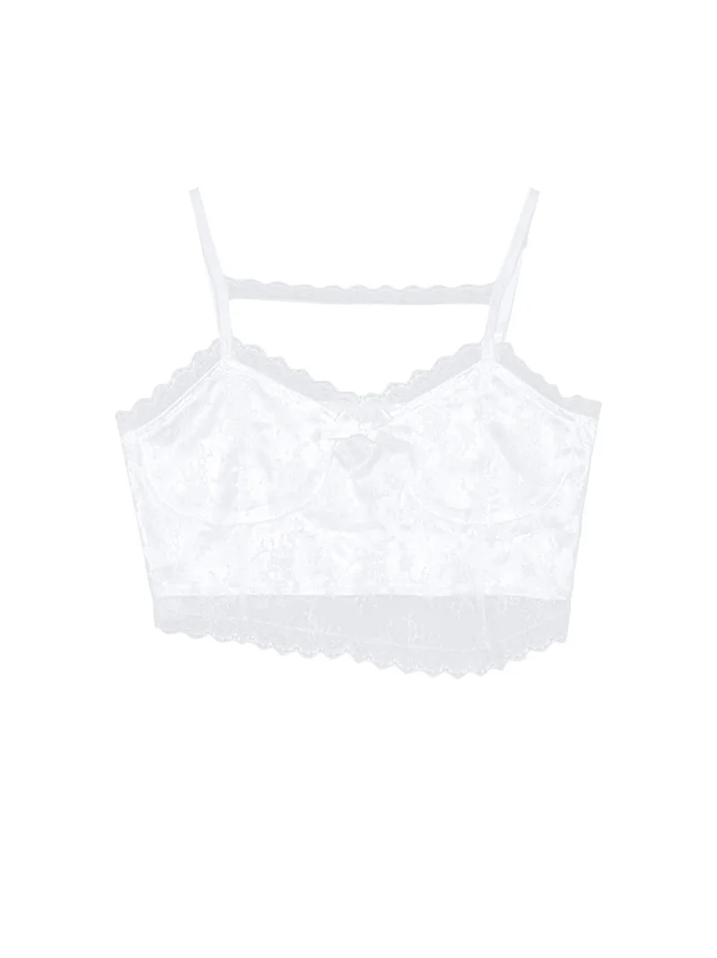 Женская Кружевная подвязка носит новый летний белый короткий милый и острый Топ