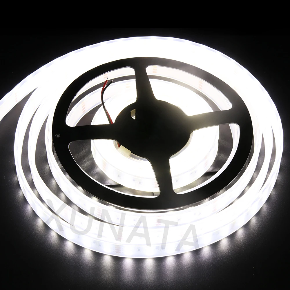 Одежда высшего качества! 5 м DC 12 в 600Led 120led/м водонепроницаемый SMD 5050 RGB теплый белый светодиодный двухрядный гибкий ленточный светильник