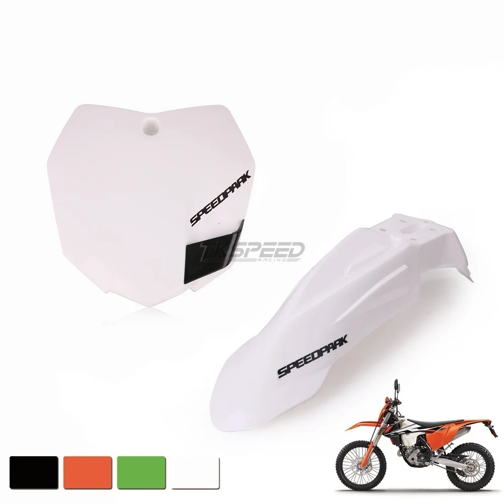 Кроссовый пластиковый передний номерной знак+ Универсальный Supermoto Evo передние крылья для Honda Yamaha Suzuki DRZ KX YZ