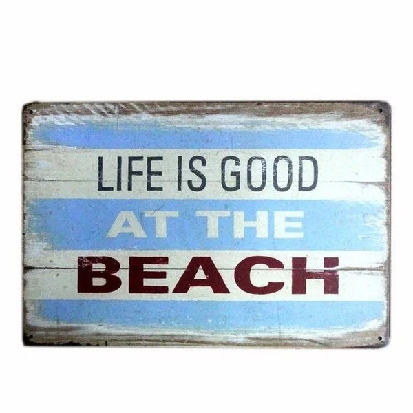 

Beach Retro Metal Sign Tiki Bar plaque Vintage Hawaiian Decorative Plates Bar Cafe Pub Wall Decoration Home Decor 20x30cm