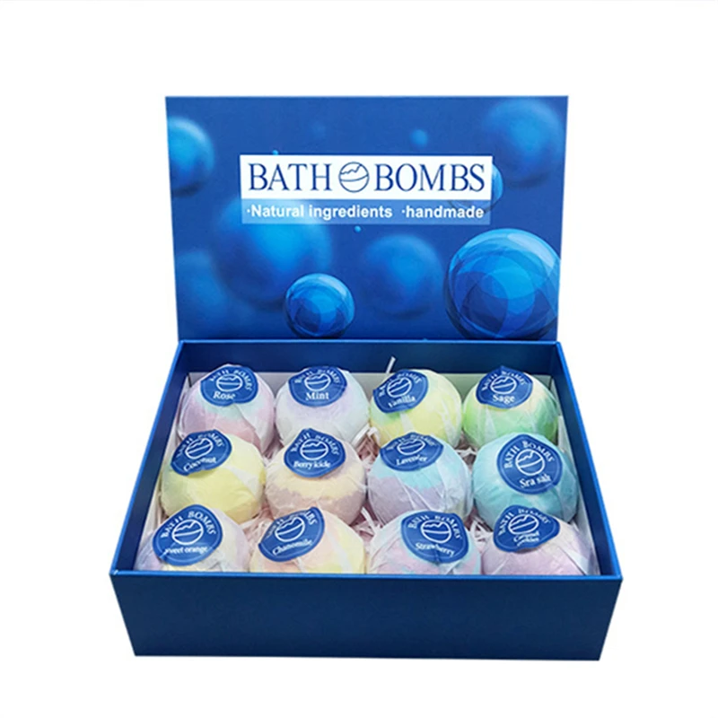 

12pcs Bath Bomb Skin Whitening Bath Salt Body Moisturizing Bath Bombs Ball Natural Bubble Bath Salt Ball Gift Set