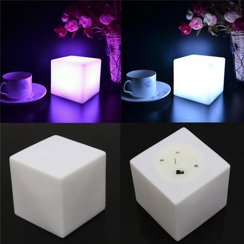 

LED Colorful Changing Mood Cubes Night Glow Lamp Light Gadget Gizmo Home Decor Romantic Lighting 7 Color 6x6x6cm