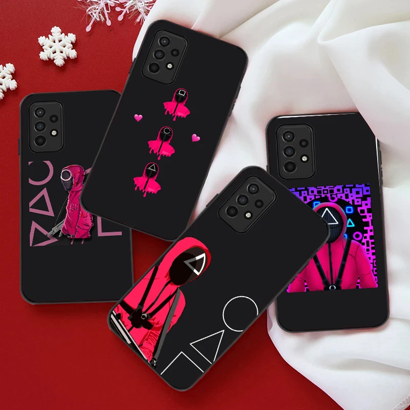 

Squid Game Phone Case For Samsung Galaxy A32 A41 A42 4G 5G A31 A21 A21S Funda Coque Carcasa Cases Back Cover Squid Game Cuddly