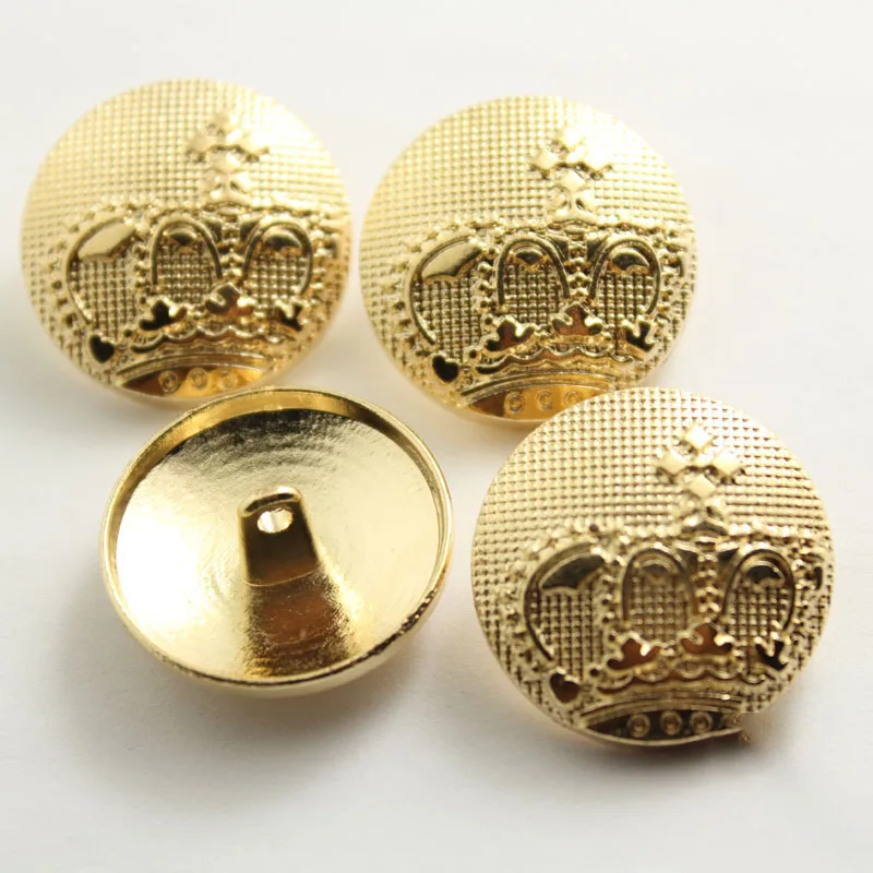 10 шт. металлическая Золотая пуговица в стиле ретро для одежды металлические