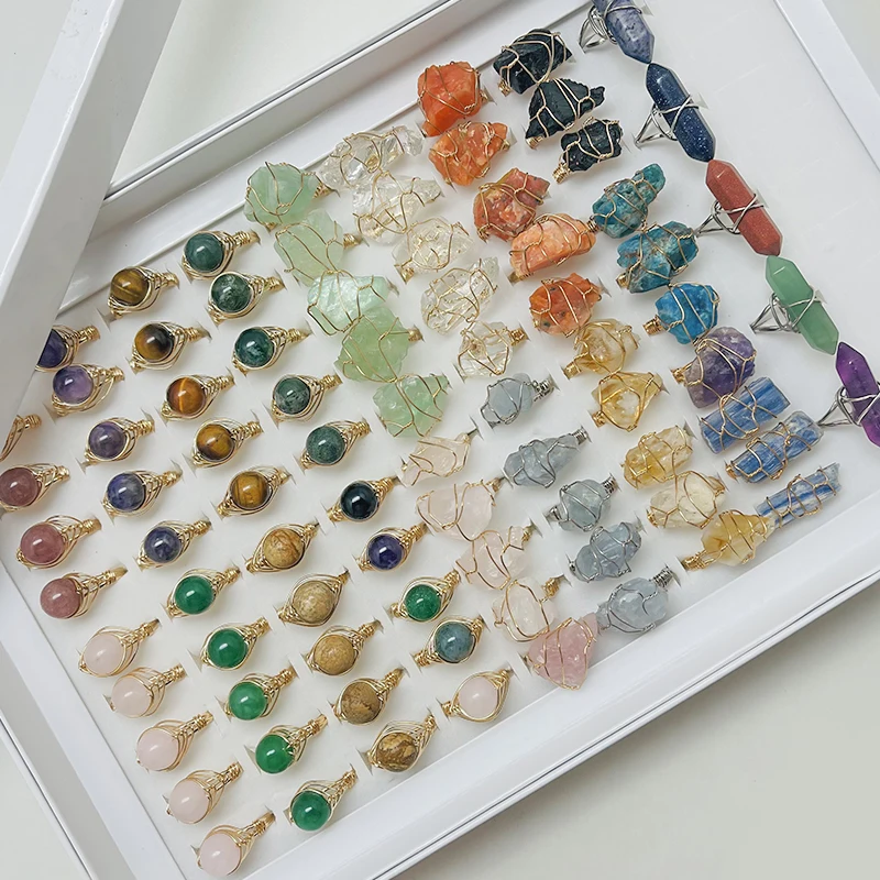 Женское кольцо с натуральным камнем регулируемое из 2021 натурального камня