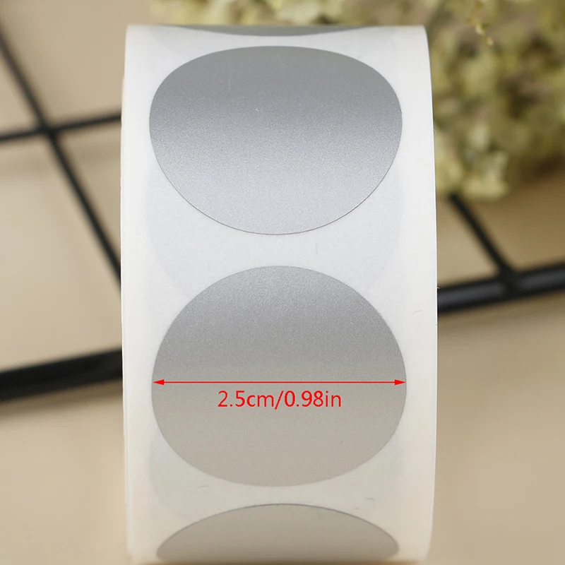 

300Pcs Round Silver Scratchs Off Stickers 1 Inch Scratc Off Labels Sticker