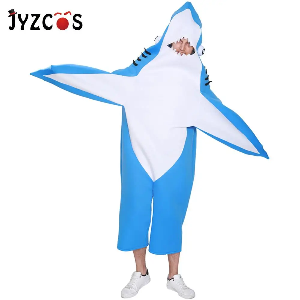 

JYZCOS Новый комбинезон для взрослых, костюм для косплея, одежда для сцены акулы, нарядное платье, реквизит на Хэллоуин, Рождество, комбинезоны,...