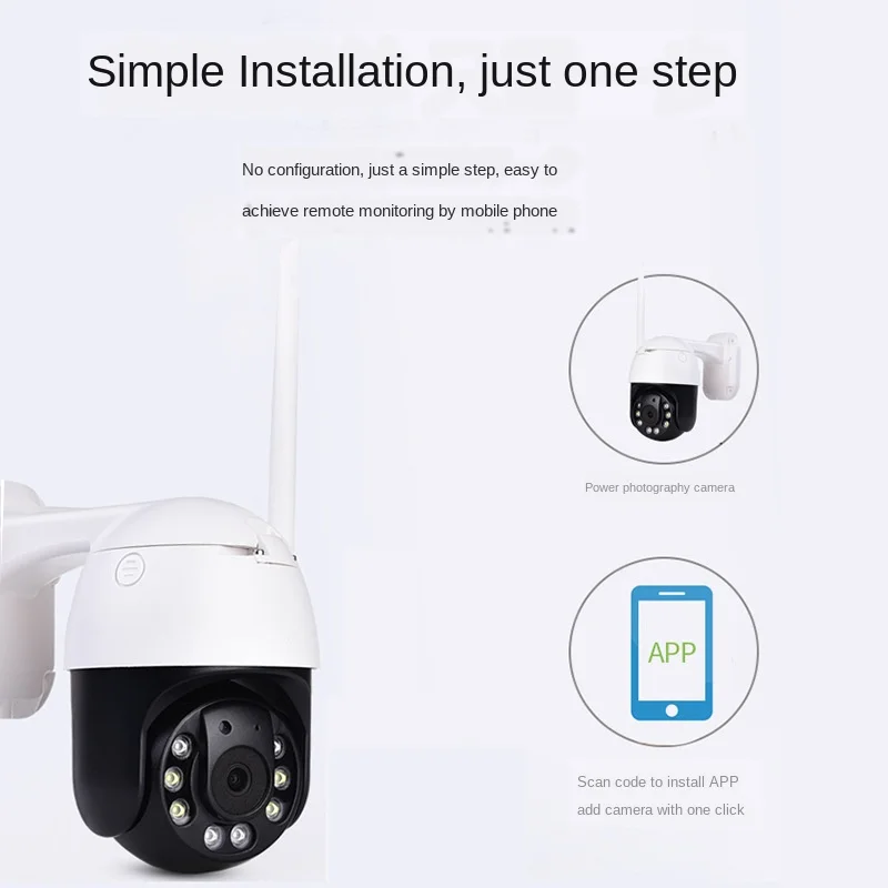 Камера наружного видеонаблюдения купольная поворотная сетевая беспроводная