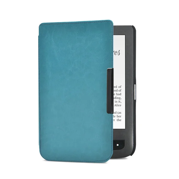 PB624 FM BU Высокое качество кожаный чехол для Pocketbook basic touch lux 2 614/624/626/640 touch lux 3 pocketbook электронная читалка чехол - Цвет: PB624 FM BU