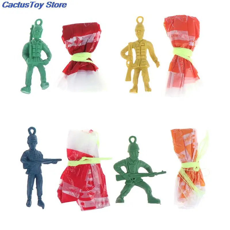 

2pcs Kids Hand Throwing Parachute Toy For Children's Educational Parachute With Figure Soldier Outdoor Fun Sports Play Game