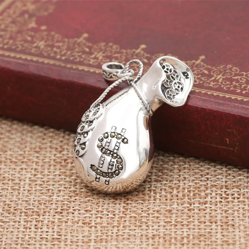 Мужской и Женский кошелек из стерлингового серебра 925 пробы кулон ожерелье