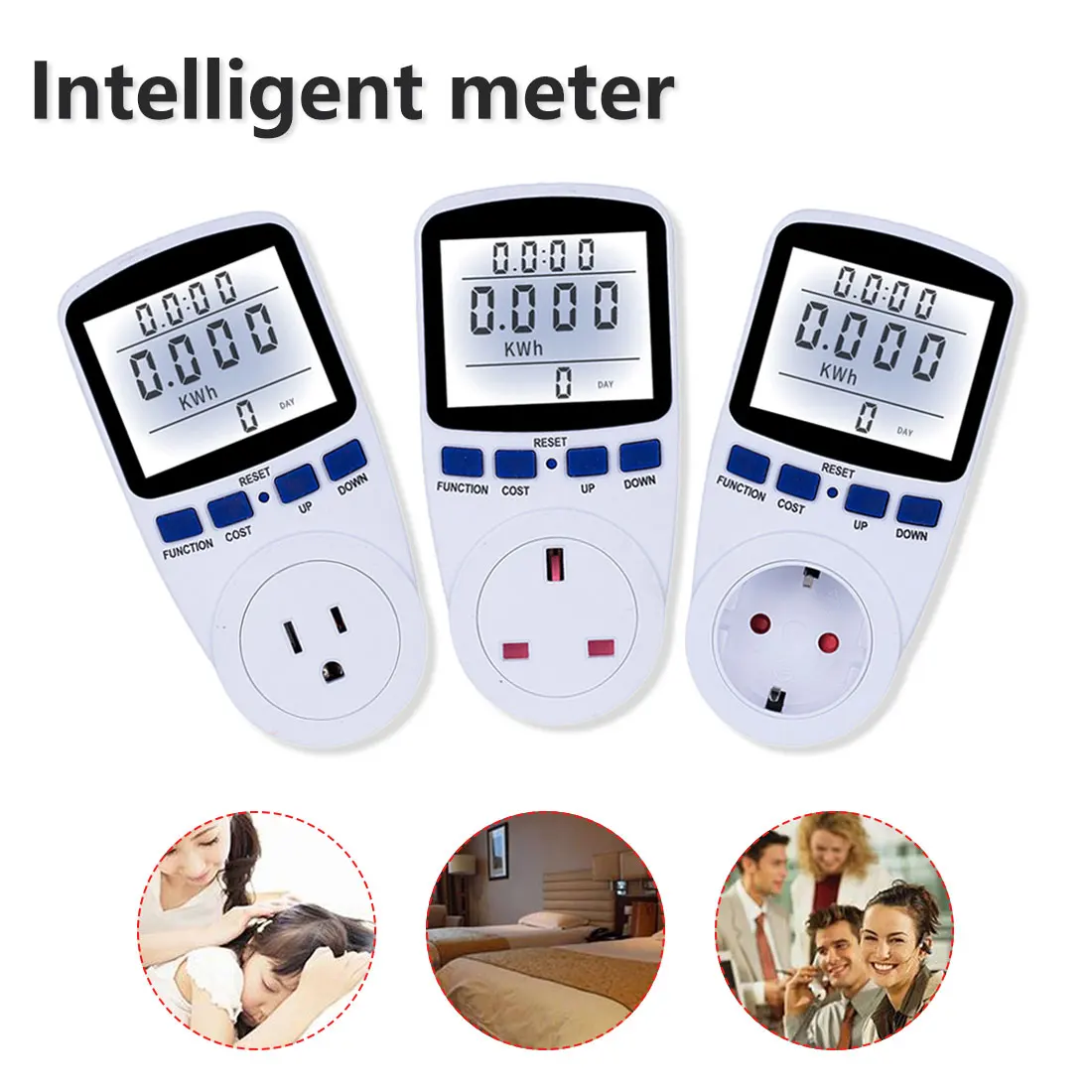 Цифровой измеритель мощности ваттметр с подсветкой 220 В вилка EU/US/UK|Измерители