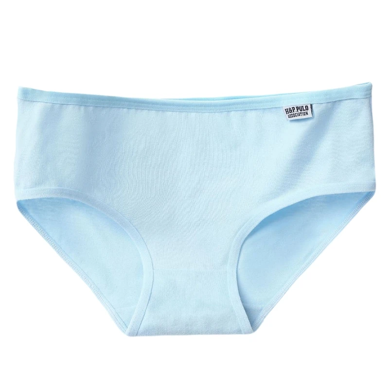 Женские хлопковые трусы 2XL размера яркие Однотонные с низкой талией плюс нижнее