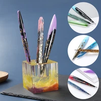 1pc transparent diy ballpoint pen mold pen silicone mould dried flower resin decorative craft epoxy resin molds for jewelry 2021