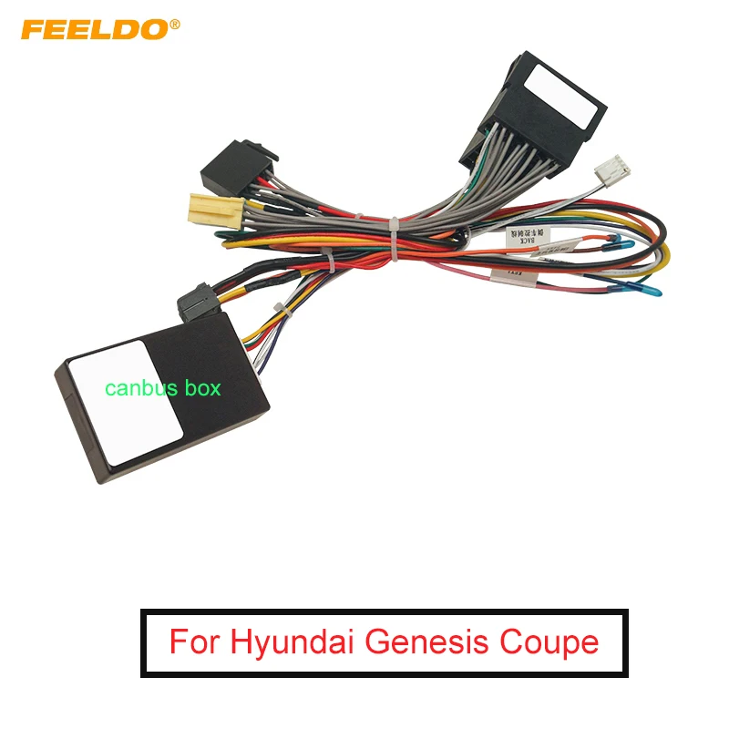 

Car 16pin Audio Wiring Harness With Canbus Box For Hyundai Genesis Coupe 09-12 Aftermarket Stereo Installation Wire Adapter