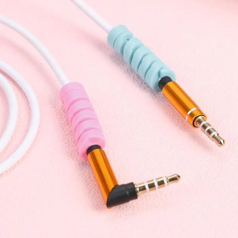1 шт. кабель для зарядки Защитная крышка для iPhone Android USB зарядное устройство кабель рукав спираль защитный 35*10 мм