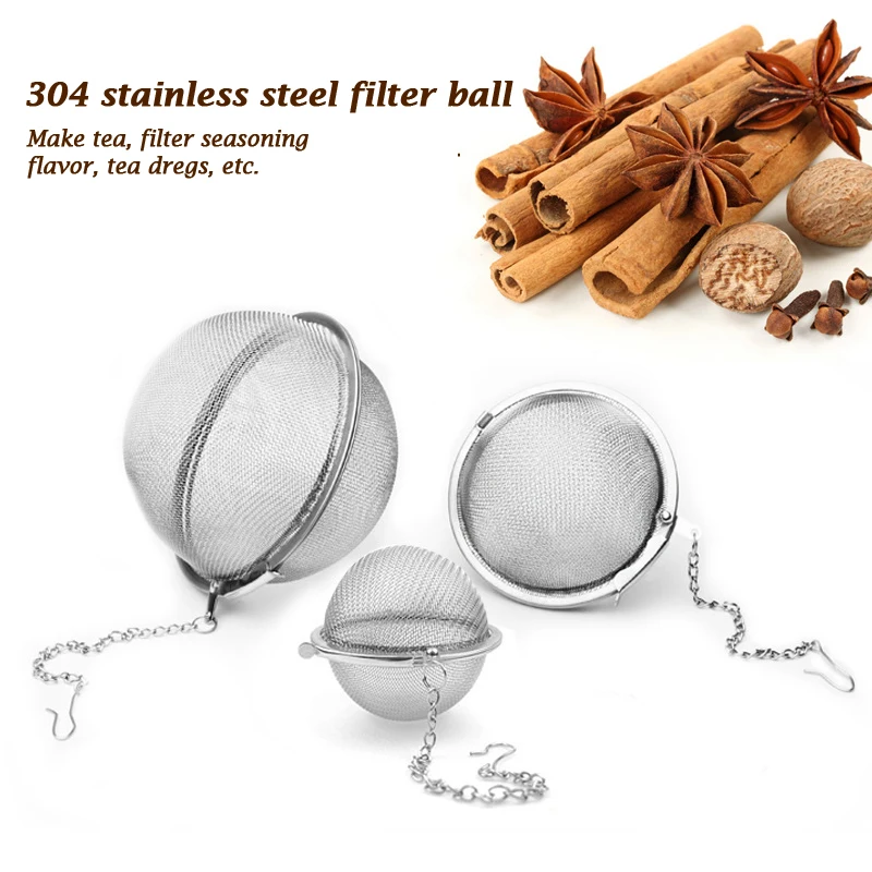 

1PC Kitchen Tools 304 Stainless Steel Seasoning Tea Maker Seasoning Balls Soup Spice Ball Leaks Flavor Spice Filter Chef Tool
