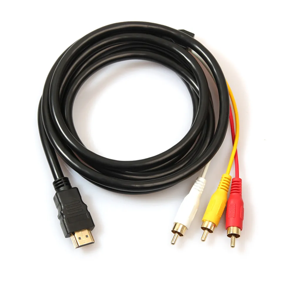 Ouhaobin 5 футов/1 м HDMI в 3RCA кабель-удлинитель конвертер адаптер для HDTV DVD папа