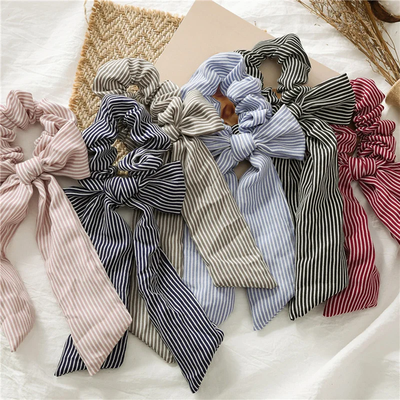 

Solid color Accessories Hair Ties Scarf Hair Band Scrunchie Rope Elastic Bow
