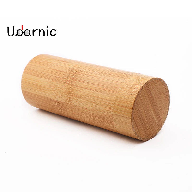 

Environmental Protection Bamboo Glasses Box Natural Wood Black Cylinder Sunglasses Box for People of All Ages 242-009