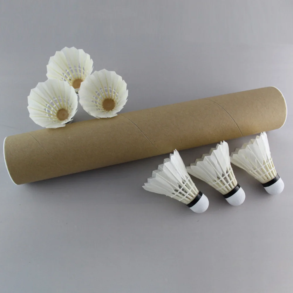 

12PC Badminton Birdies Shuttlecocks Resistant to Fight for Indoor Outdoor Playing School Outfit Fitness Sports Activities (White