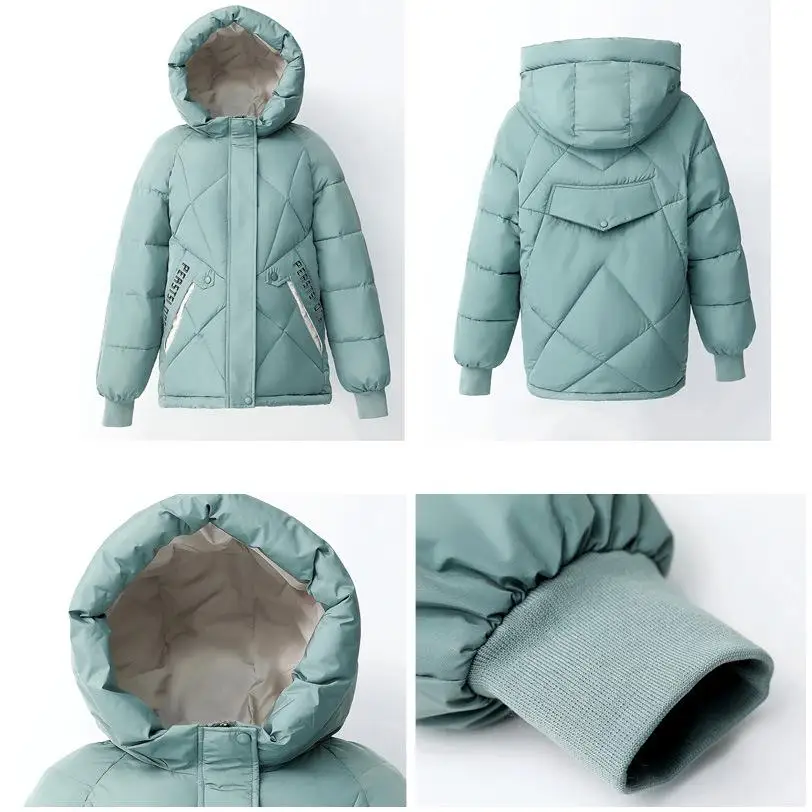 

Female Solid Styled Outwear Snow Jacket Women's Winter Parka Casual Thick Warm Padded Jackets Coat