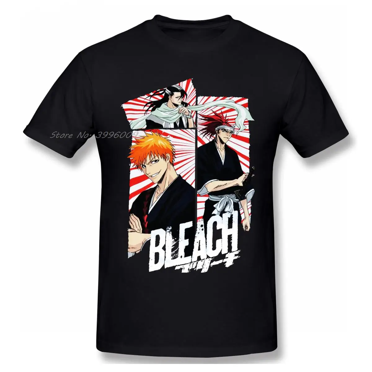 

Футболка с японским Аниме Манга ихиго курозаки сёнэн, хлопковые футболки оверсайз, уличная одежда с коротким рукавом, футболки, топы