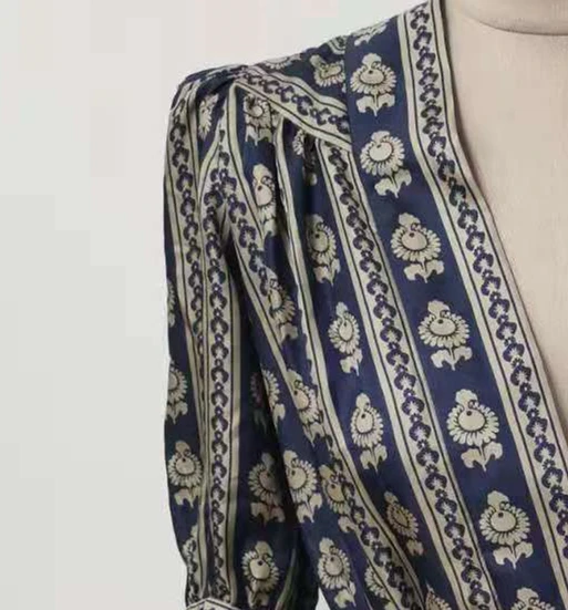 

Женское винтажное платье миди с цветочным принтом, длинное платье до середины икры с V-образным вырезом, рукавом до локтя и поясом, лето 2021