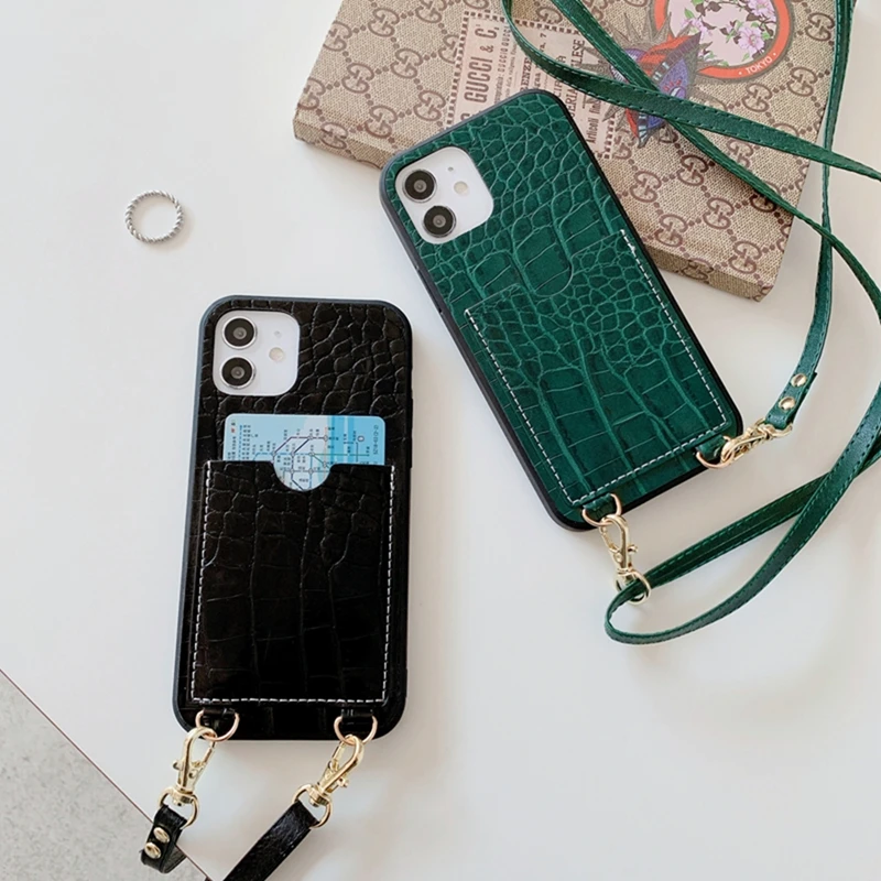 Чехол для телефона с узором под кожу крокодила iPhone 12 11 Pro XR XS Max X 8 7 Plus роскошный