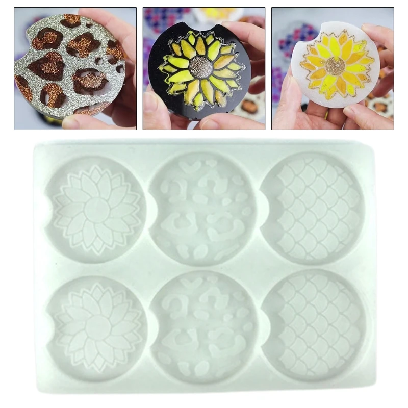 

Auto Coaster Silicone Mold Tray Resin Mold for DIY Craft Jewelry Tool K9FE
