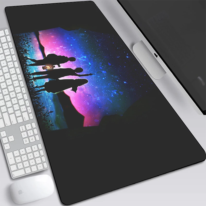 attack on titan anime xxl gaming padmouse large lock edge mouse pad computer mousepad 90x40cm gamer laptop keyboard mouse mats free global shipping