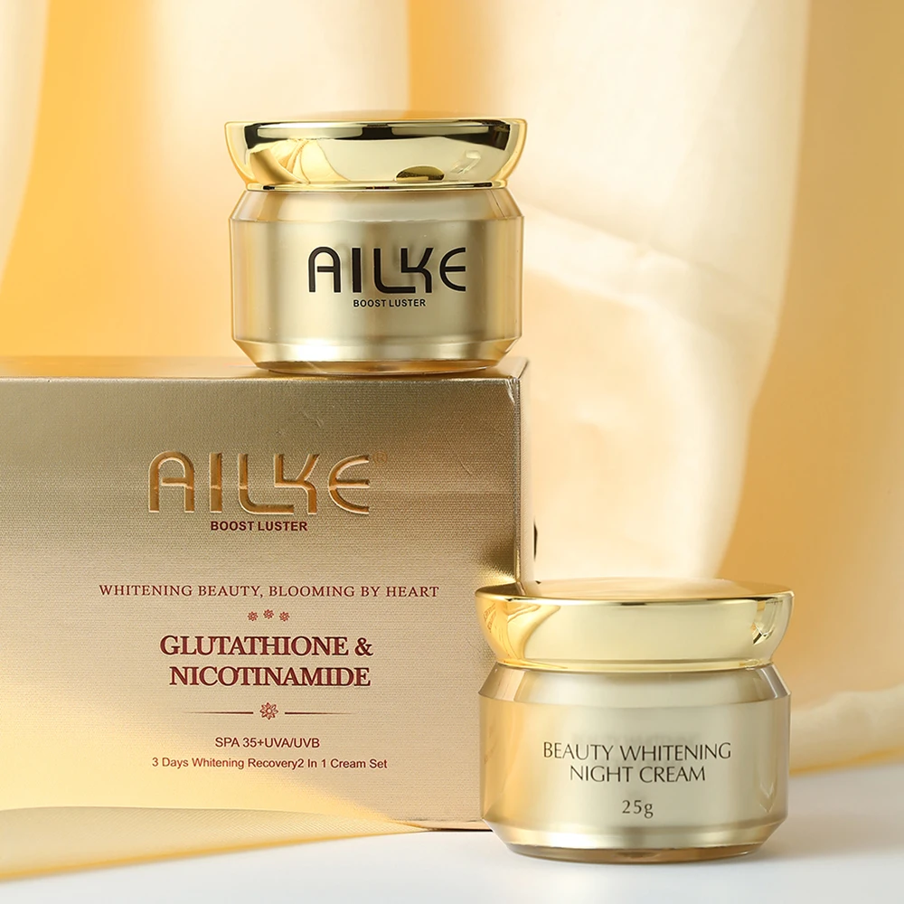 AILKE Whitening Black Spot Remover Facial Skin Care Cream With Glutathione SPF35+ Outdoor Moisturizing Hydration Face Sunscreen