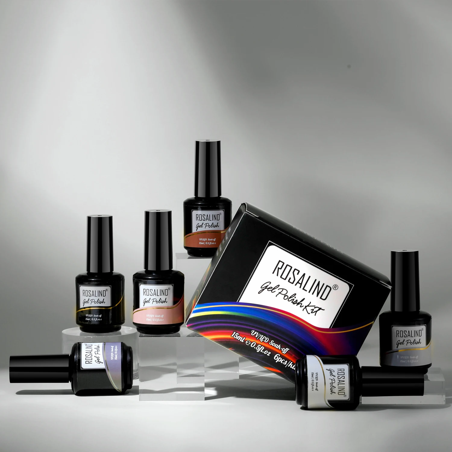 Розалинд 15 мл набор гель лаков для ногтей с подарочной коробкой гибридные Лаки