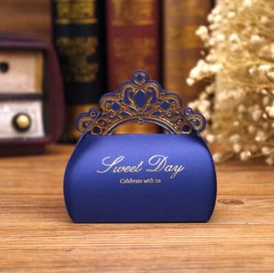 50 шт./лот Подарочная коробка с бронзовым покрытием конфет свадебный подарок