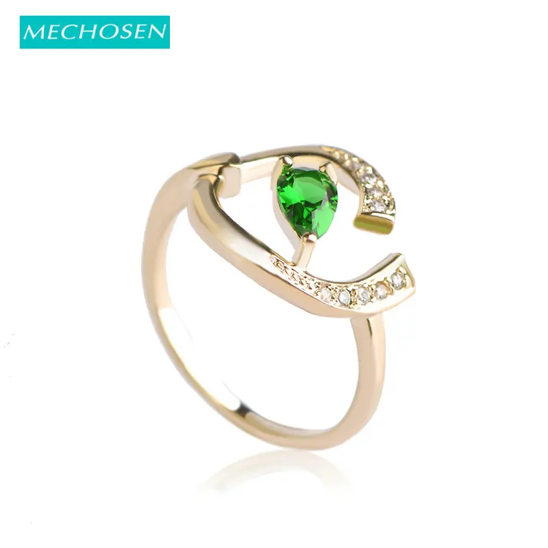 MECHOSEN модные ювелирные изделия кубический цирконий тонкие кольца для женщин