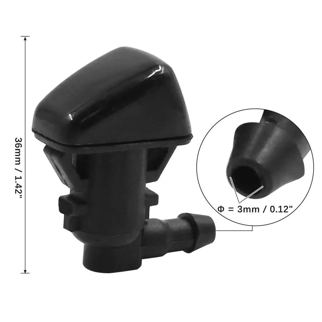 Uxcell 2 шт черные насадки для мытья лобового стекла ABS очистки переднего Ford