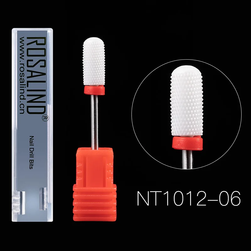 NT1012-06 ROSALIND керамический шлифовальный головной Бур для ногтей Rmove Arcylic поли гель порошок для ногтей Педикюр шлифовальный аппарат инструмент для ногтей - Цвет: NT1012-06