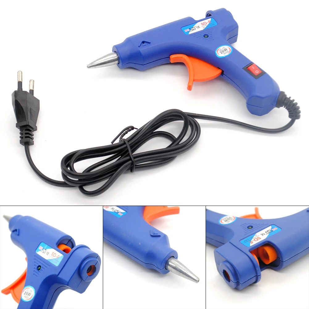 

20W Plastic Lightweight Multifunctional Portable Professional Home Handheld Durable Mini Electric Hot Melt Glue Tool