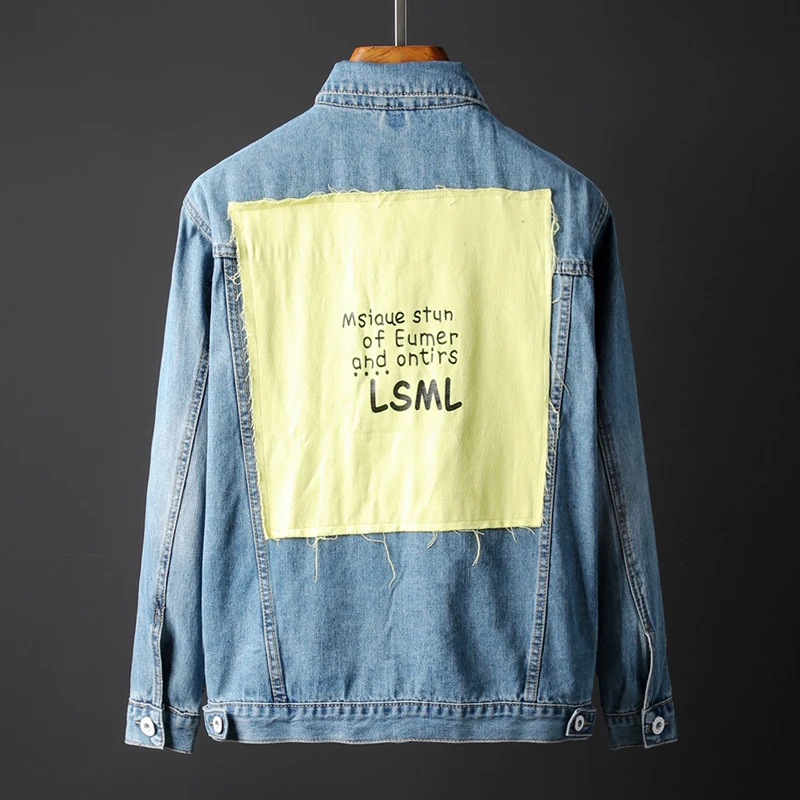 Xuansheng оригинальная джинсовая куртка Мужская Уличная мода хип хоп панк стиль