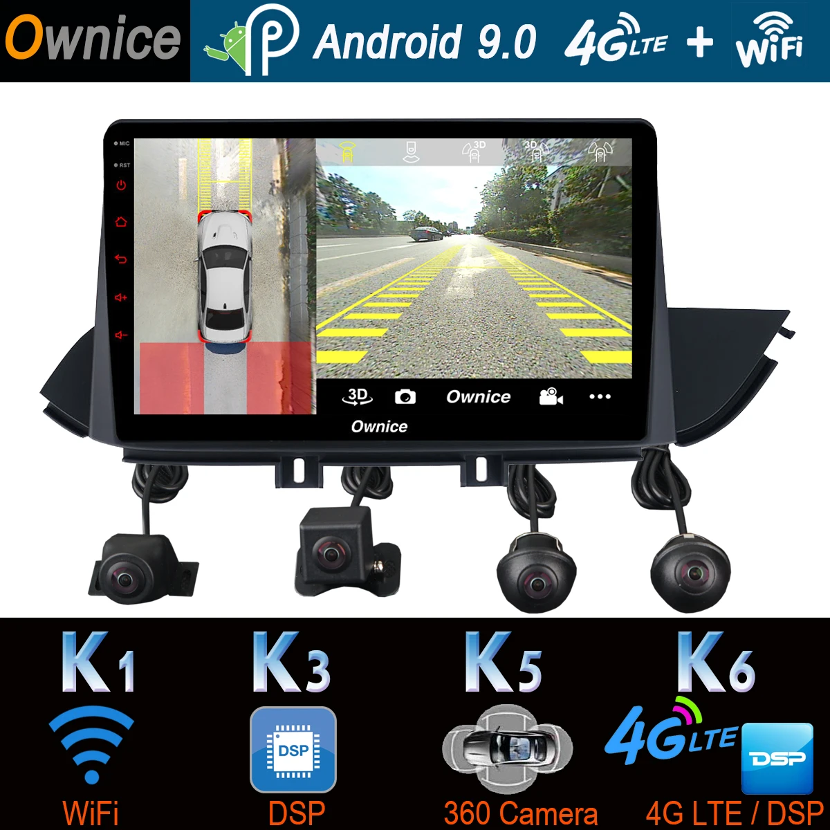 1din 360 ° панорамный Android 9.0 4G + 64G Автомобильный мультимедийный плеер для Hyundai Celesta