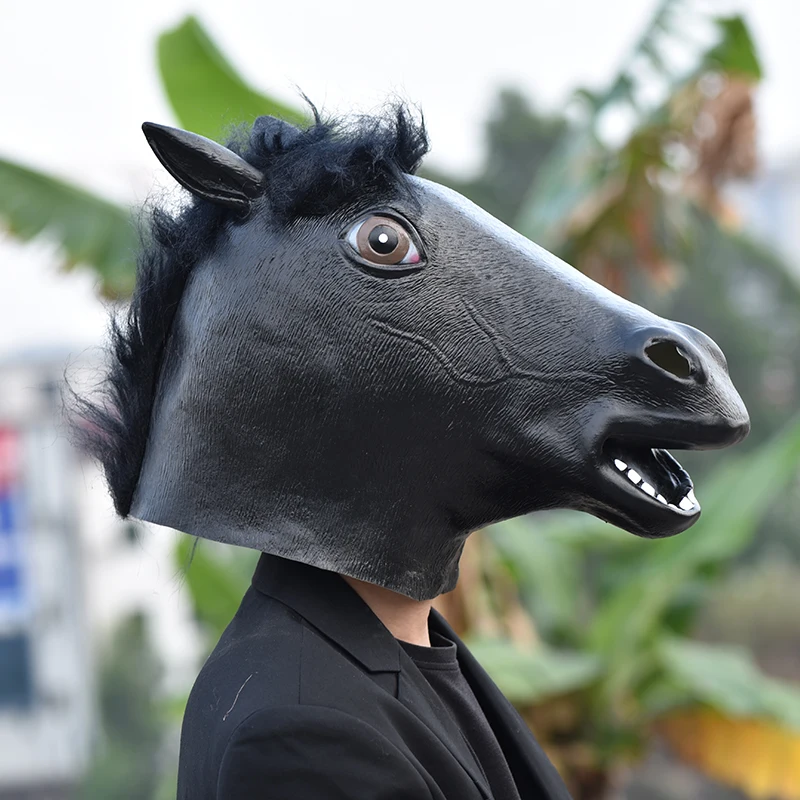 Новые ботинки из конского маскарадные латексные маски реалистичный в стиле