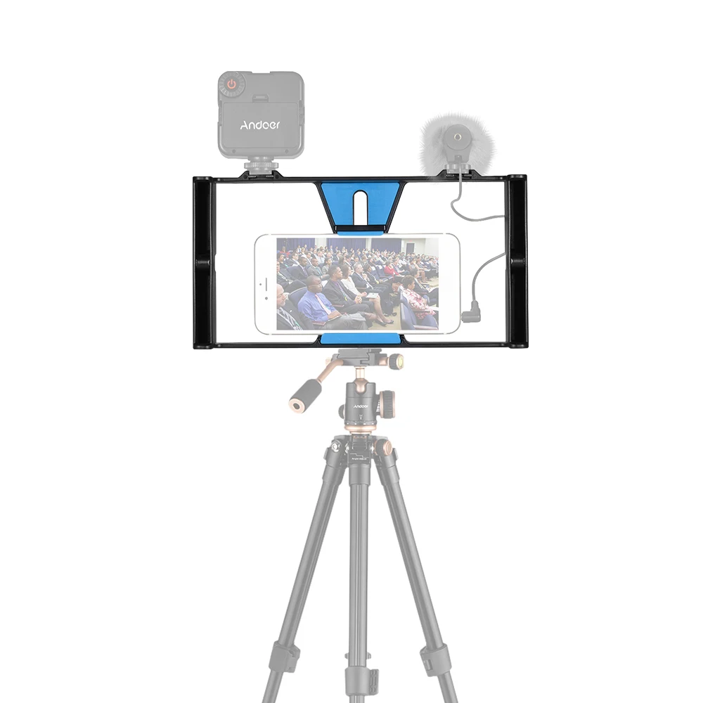 Andoer смартфон видео установка телефон кино крепление пленка делая запись Vlogging Rig