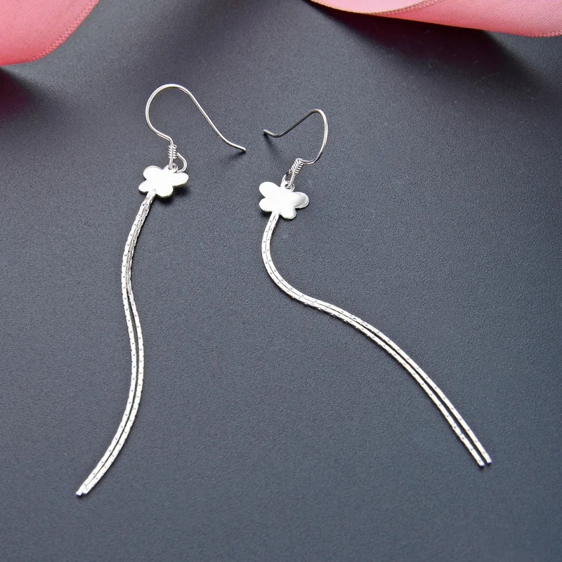 

Source factory sweet earrings tassels s925 sterling silver earrings ladies fresh accessories