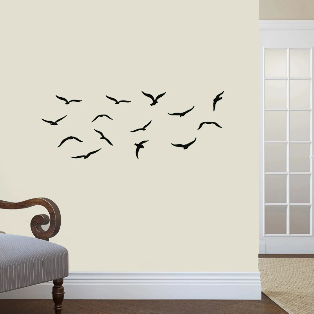 

Creative Seabird Wall Sticker for Home Decor Living Room Wall Decorative Decals PVC Waterproof Simple style combination Stickers