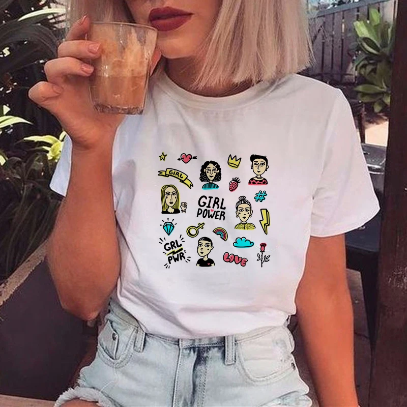 Футболка женская в стиле Харадзюку с коротким рукавом | Женская одежда